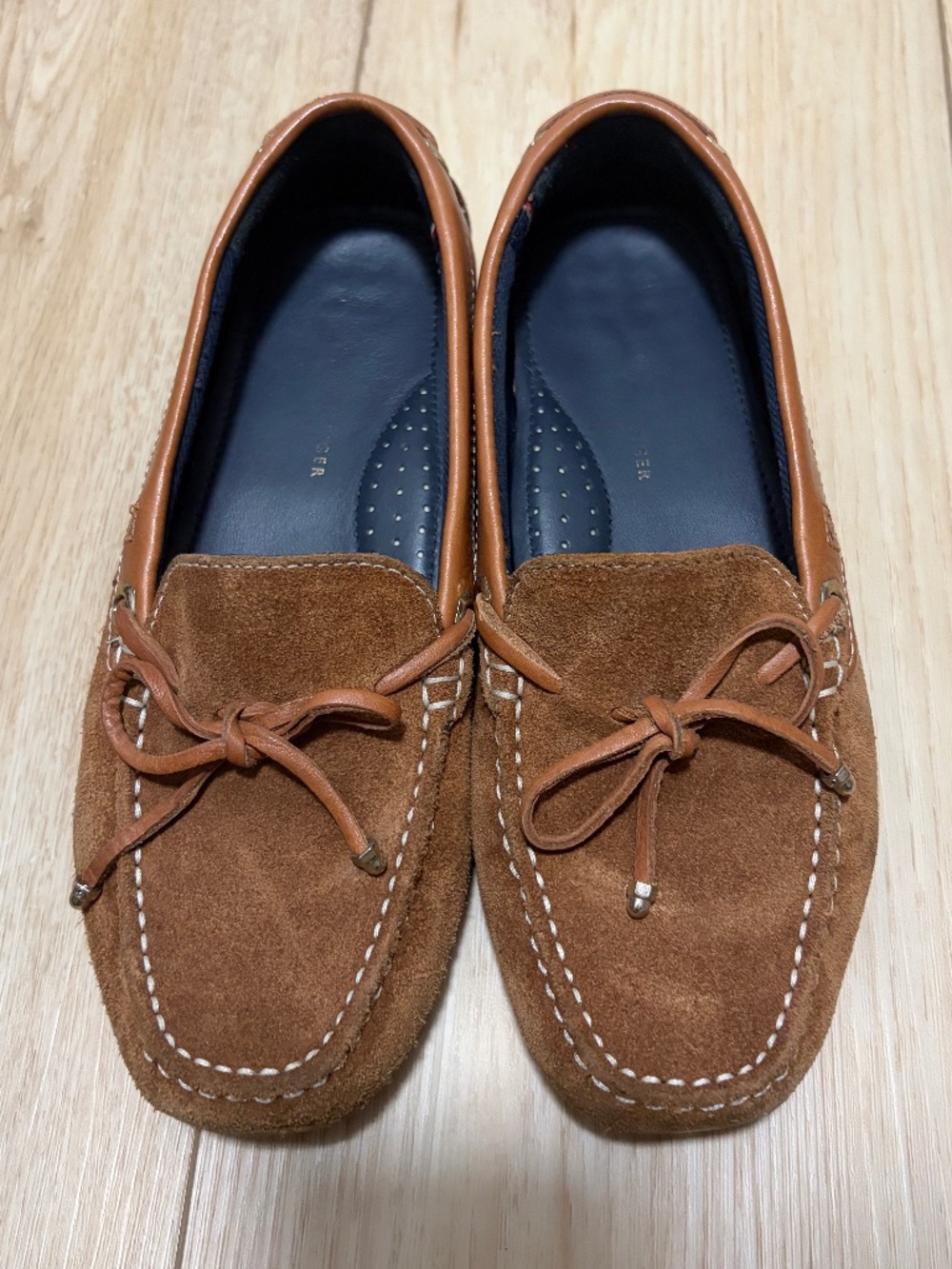 Tommy Hilfiger Camel Suede Loafers